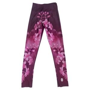 NEW Sweat Goddess Burgundy and Pink Women’s Leggings M